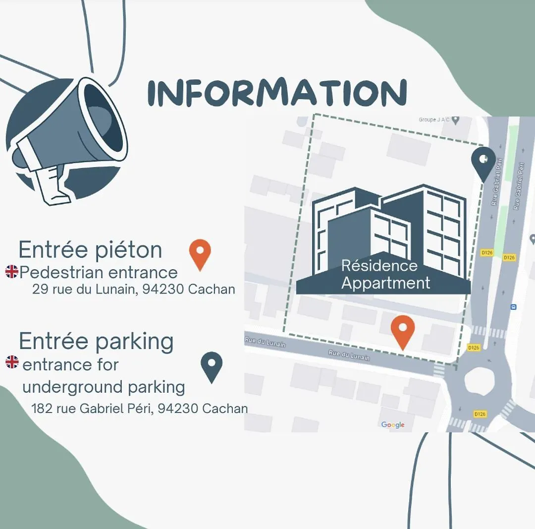 Neuf T2 40M2 Tout Equipe,Parking,Paris 20' Orly 15' Wifi Netflix Metro 14 Cachan
